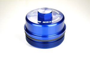 Ford F-350 Engine Bay Caps - Sinister Diesel - Billet Cap Kit - Blue - `03-`07